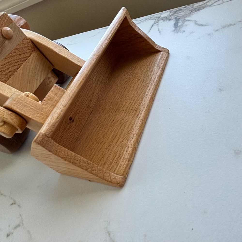 Handcrafted Wooden Excavator Backhoe Loader Heavy Equipment Construction Model - Picture 7 of 15